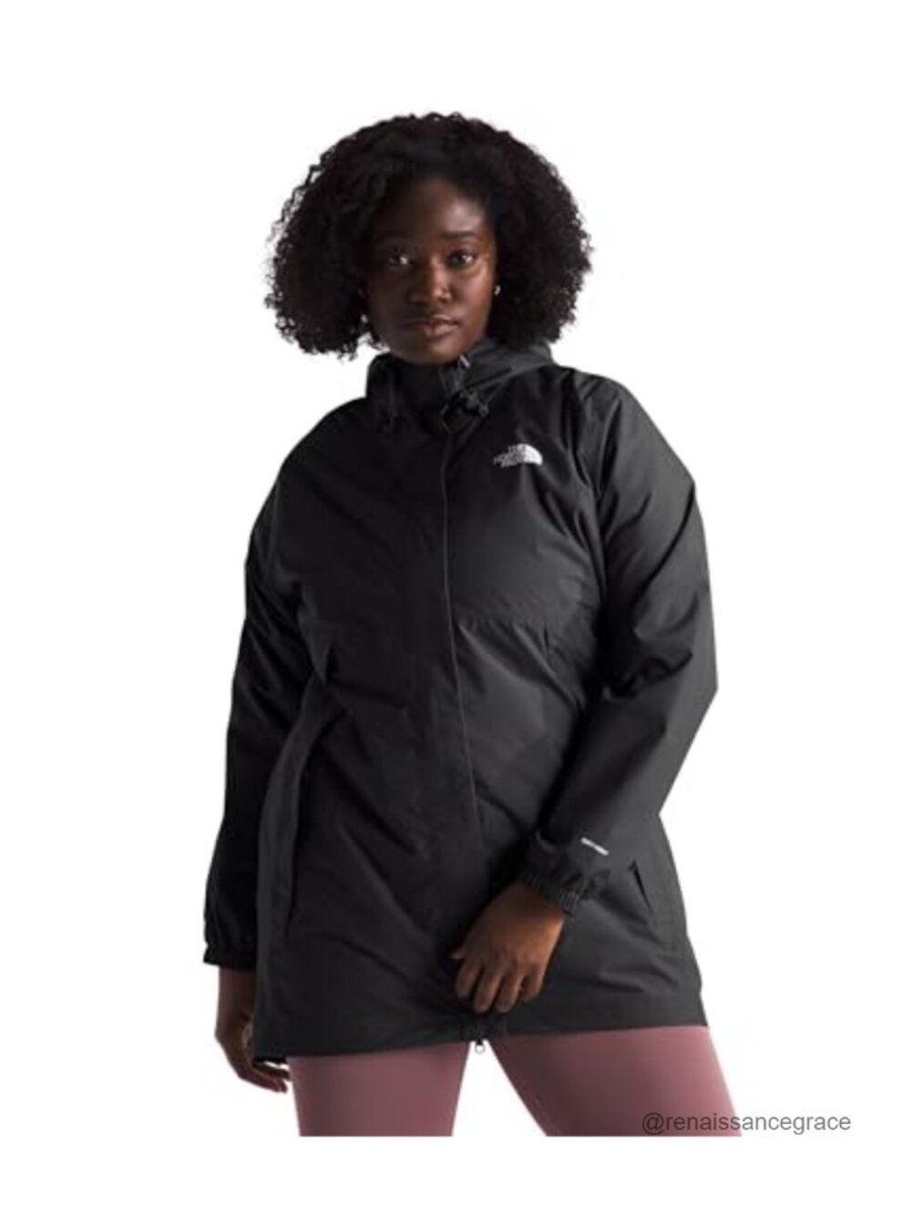 Waterproof Rain Parka Windproof Seam-Sealed Adjustable Hood Zip Pockets